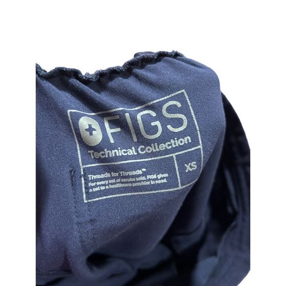 Figs Yola Medical Stretch Drawstring Pull-On Skinny Scrub Pants Navy Blue Sz XS - Picture 10 of 14